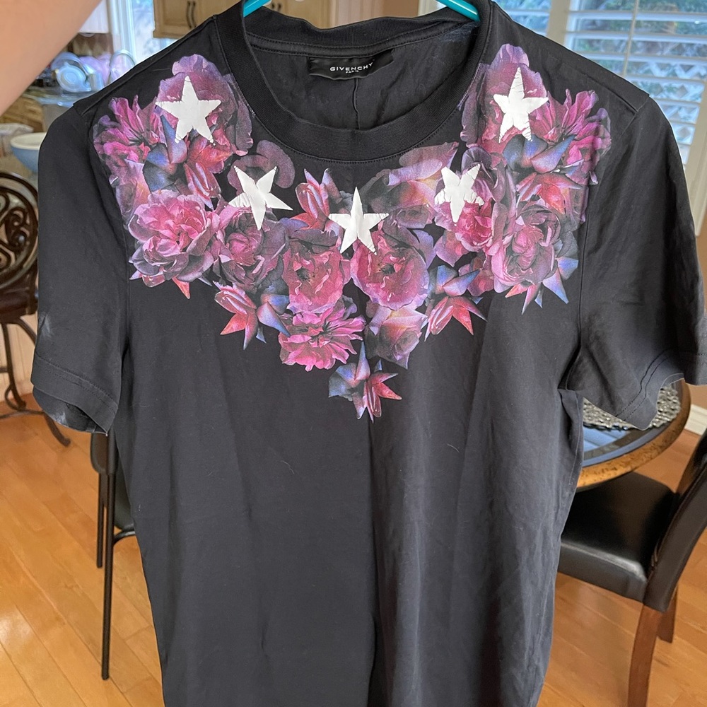 Givenchy Black Flower and Star Tee